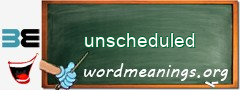WordMeaning blackboard for unscheduled